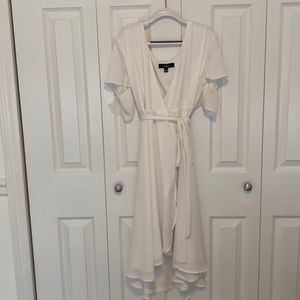 Lulus, Size S, White Wrap Midi Dress